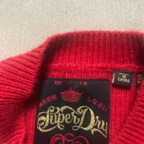 Superdry Hester cable knit red sweater - Picture 6 of 7